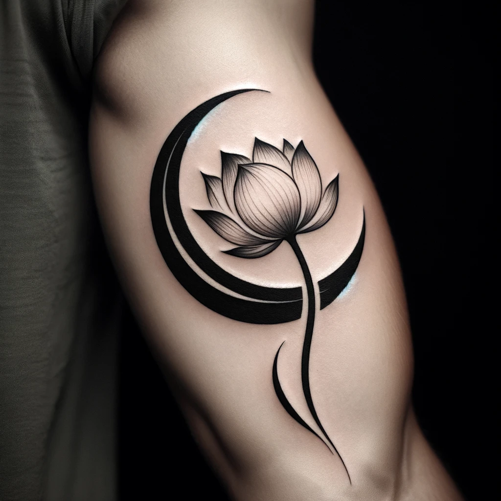 Lotus and Moon Combination